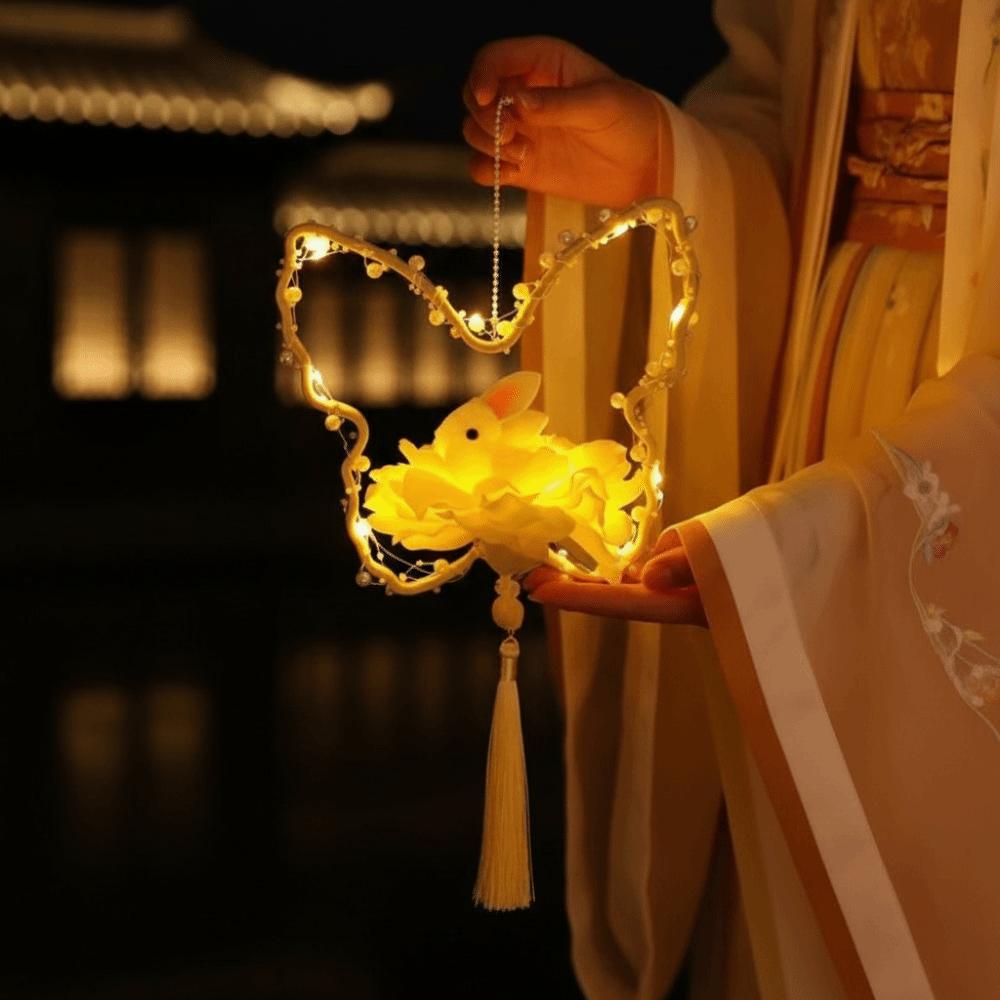 Luminous Bunny Lantern Glowing Handheld Light Butterfly Lantern Flower Lamp Mid-Autumn Festival