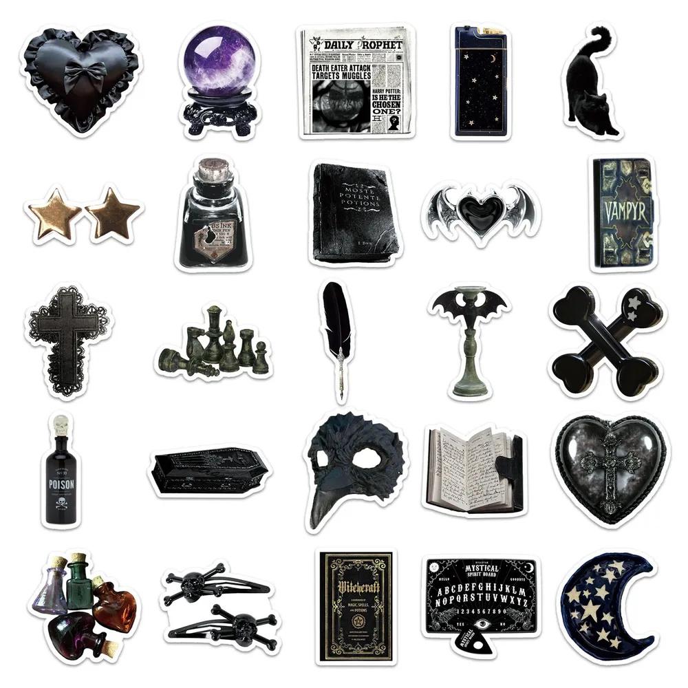 Dark Witch Aesthetic Sticker Pack Cool Trendy Individual Style Waterproof Durable Vinyl Decals for Laptop Phone Scrapbook