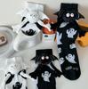Women's Halloween Socks Cute No Magnetic Hand In Hand Socks And Middle Tube Cartoon Socks