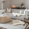 Natural White Sheepskin 110-120cm - sheared size 110-120cm