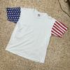 90s Single Stitch Blank T-Shirt USA Flag Short Sleeves One Size Adult XL
