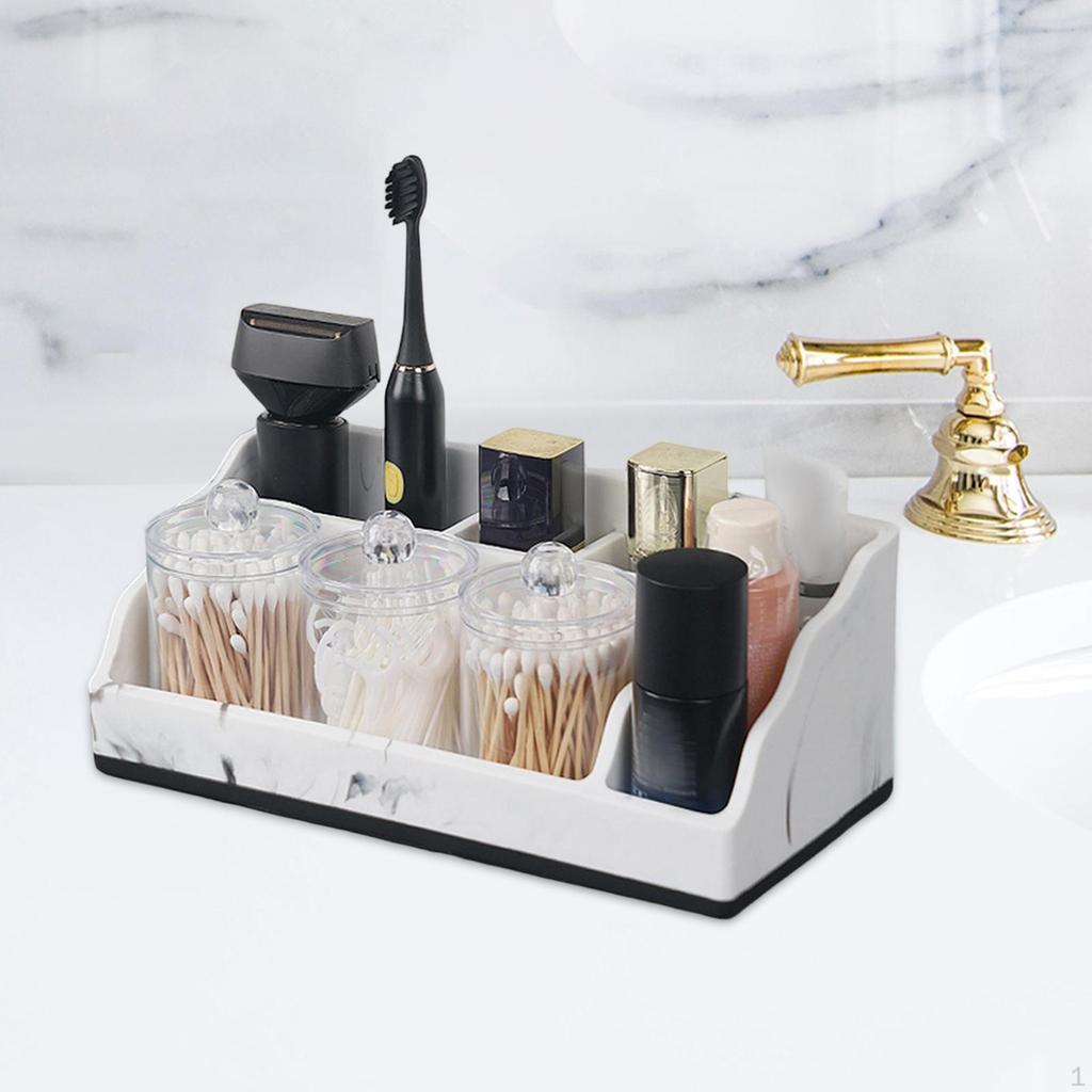Bathroom Counter Organizer Toothbrush Holder Home Use Durability Organizer, with Drain