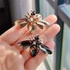 1pc Creative Cute Bee Brooch Fashion Crystal Insect Rhinestone Corsage Women Coat Suit Accessories Pin Vintage Enamel Animal Brooch