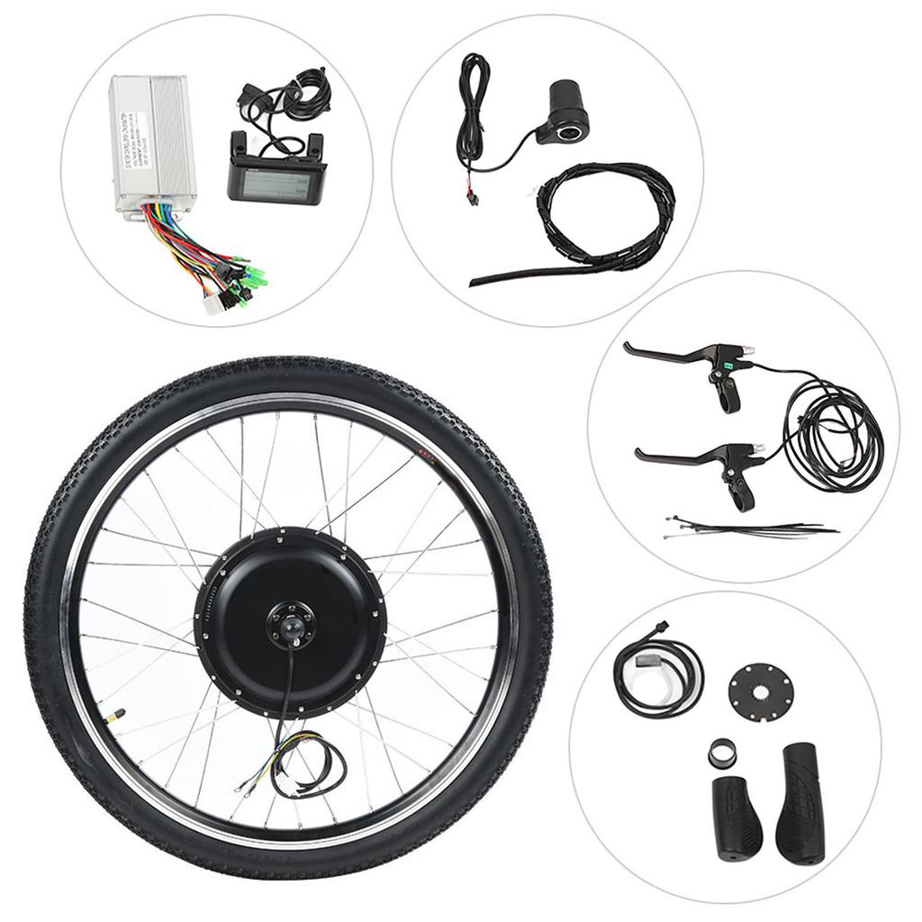 Electric Bike 36V 500W Hub Motor Conversion Kit Wheel 26in with Meter(rear Drive)