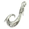 [Breezy Island] Hawaiian Jewelry Pendant Top - Hawaiian Scroll Fish Hook - Catch Good Fortune with a Fishing Hook