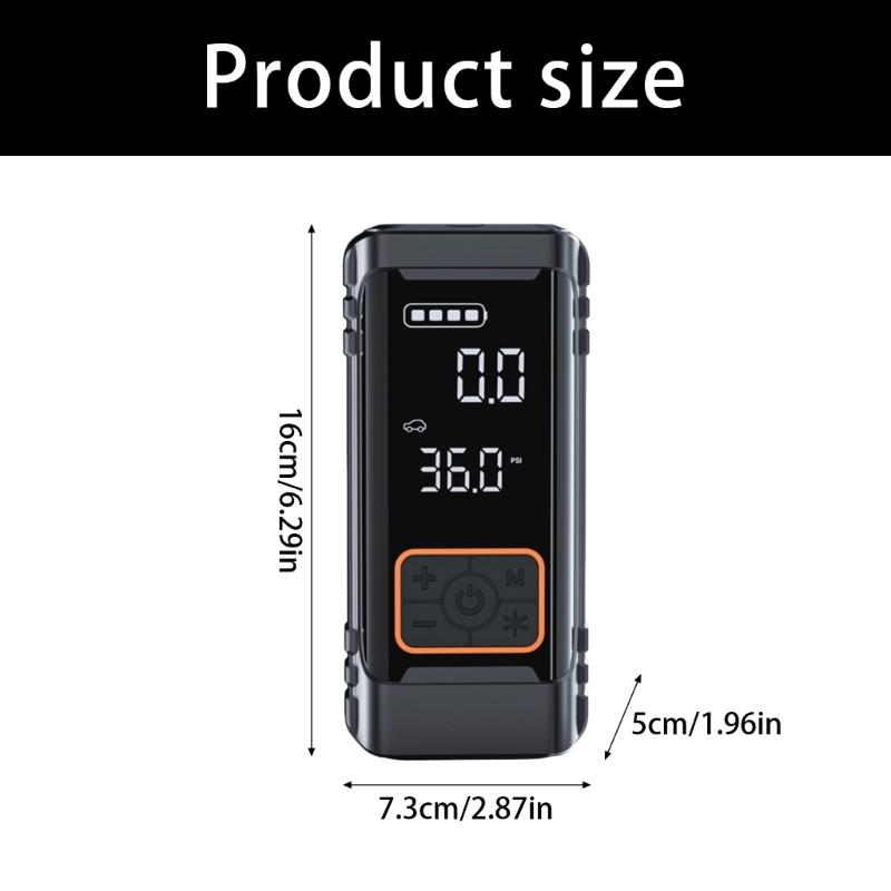 Multifunctional Digital Tire Inflator with Flashlight and Pressure Gauege Portable Air Compressor Universal Air Pumps