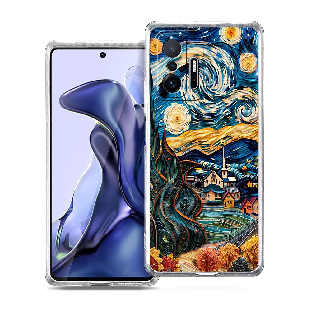 

Transparent Phone Case for Xiaomi Mi 14 13 12 11 Ultra 13T 12T 11T Poco X3 NFC F3 F6 Pro Lite 5G Soft TPU Shell Oil Painting Art Xiaomi 12T Pro
