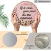 2D Flat, 1pc Round Aluminum Hanging Sign - Inspirational Floral Decor, Decorative Signs, "If It Costs Your Peace It'S Too Expensive" Pink Flower