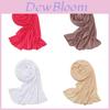 Light Cotton Monochrome Scarf Wrap With Stretch Breathable Fabric For Casual Wear