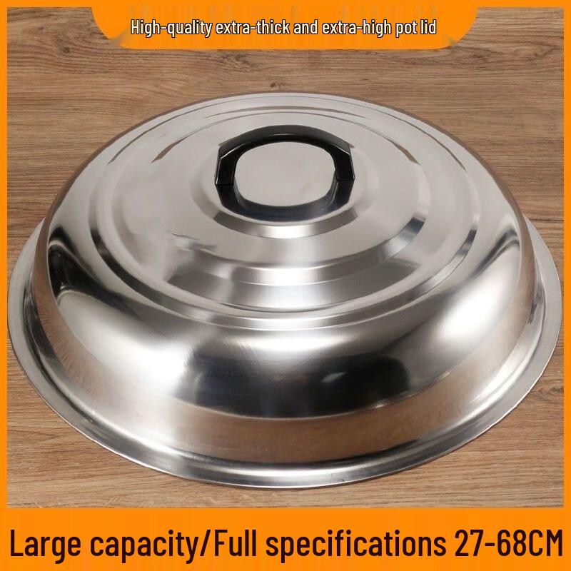 Heightened Stainless Steel Wok Lid