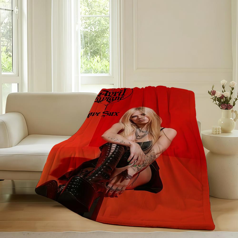 Canadian singer Avril Lavigne Blanket For Sofa Office Bed Plane Travel Sleep Read Relax Camping Soft And Warm