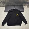 AM2025 Fall/Winter Color Block Heart Knit Pullover - Round Neck, Long Sleeve, Loose Fit Casual Top