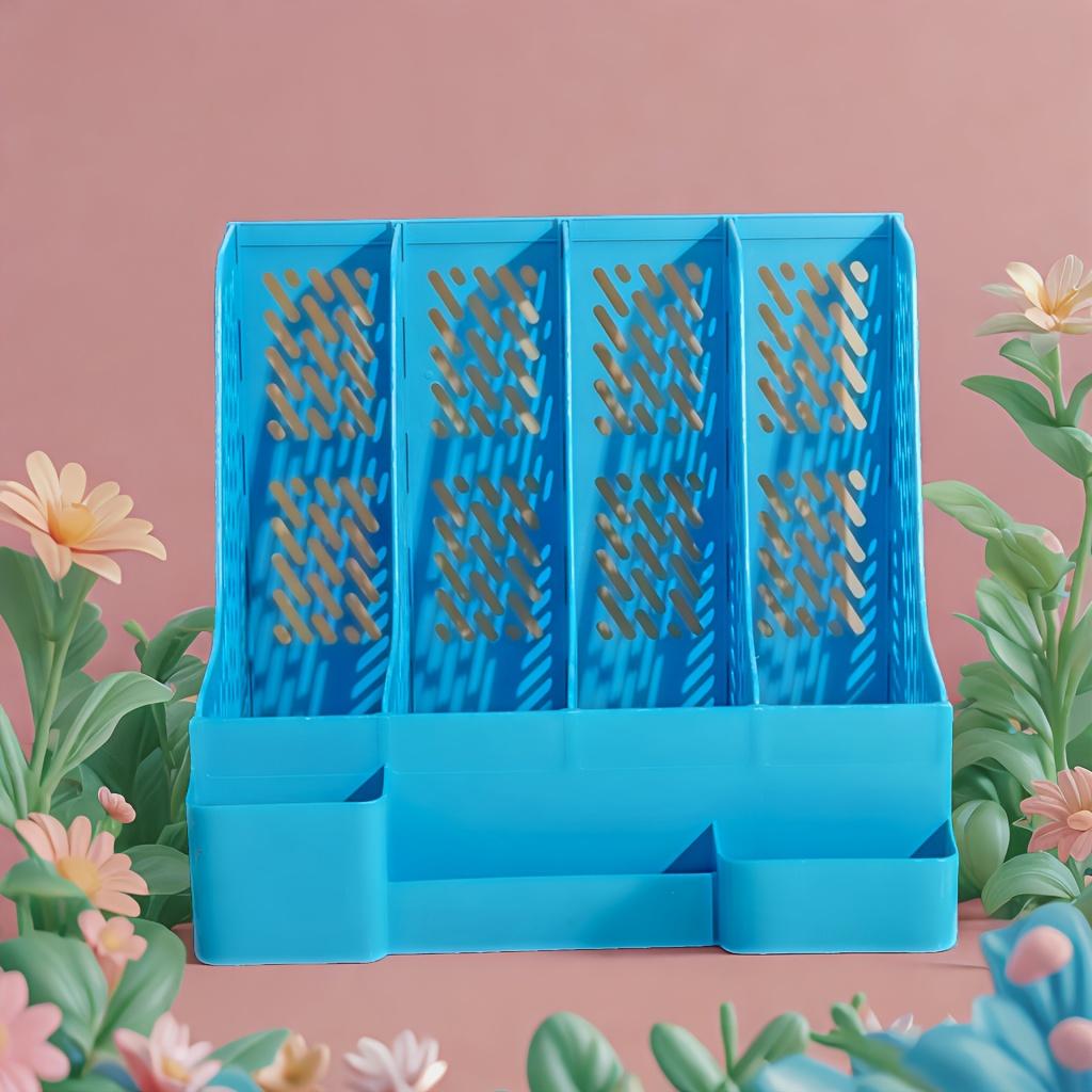 1pc Thickened Bookshelf with Detachable Desktop File Holder, File Frame, File Column, and Storage Rack for Office Supplies