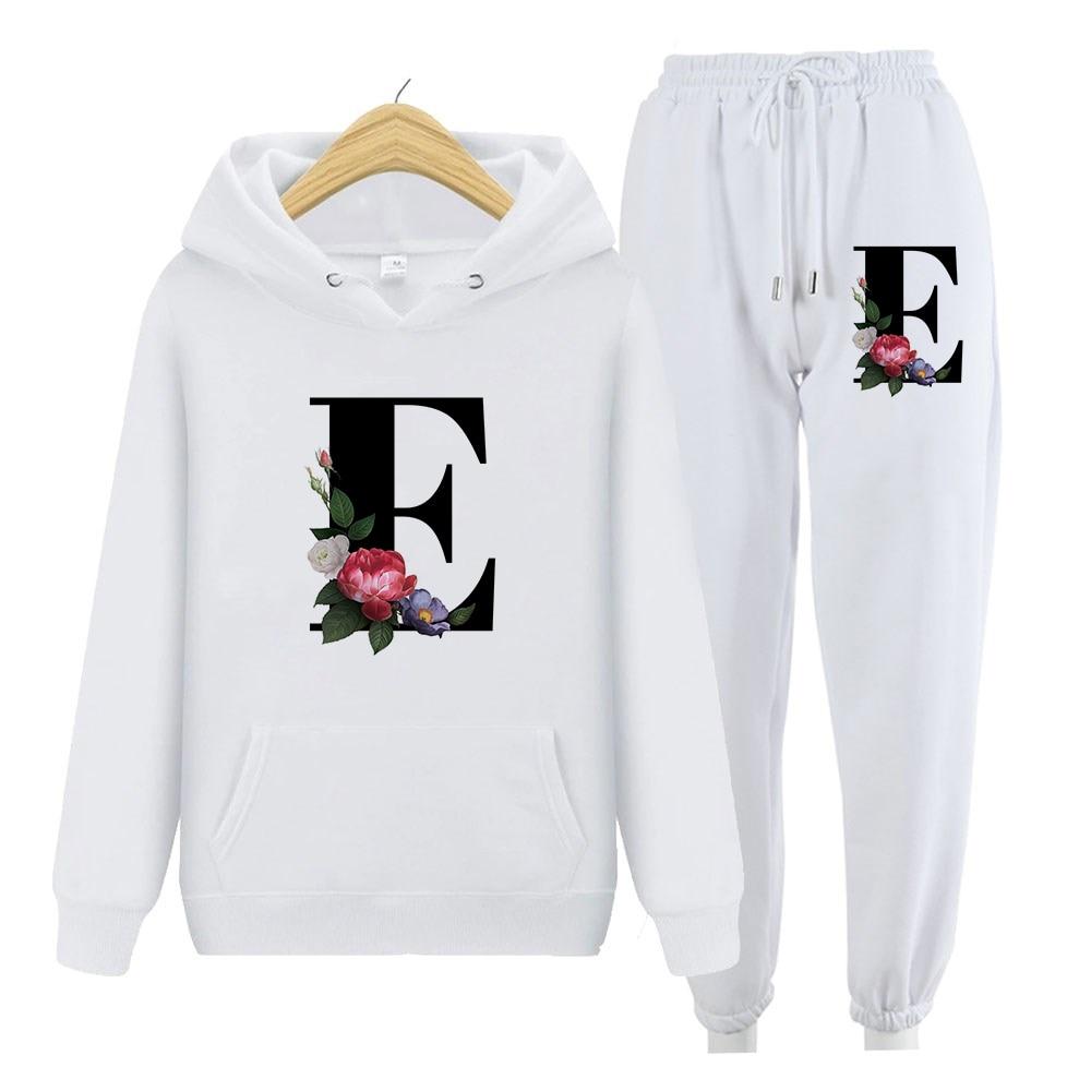 Women Sweatshirt Long Sleeve Hoodies Harajuku Hoodie Vintage Letters Print Sweatshirts Two Piece Sets Hoodies
