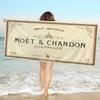 Brand M-Moet C-Chandon Pătură din Microfibră Prosoape de Plajă cu Uscare Rapidă Imprimare Supradimensionată Pătură Prosop Super Absorbantă pentru Piscină