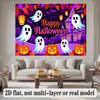 Party Backdrop Halloween Castle Flat Banners Ghosts Pumpkins Figures Hanging Winter Photo Background Decor Front Door Decor