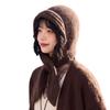 Full Coverage Knitted Hooded Scarf Hat Knit Fabric Winter Beanie Hat New Knit Hood Scarf