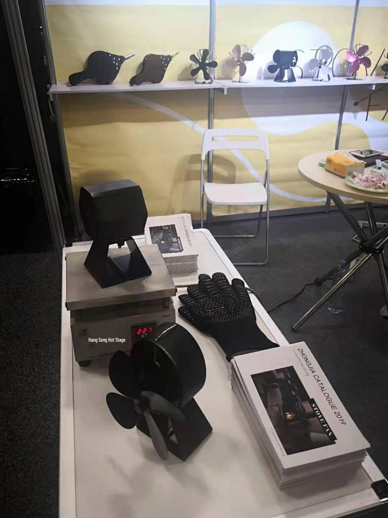 Heat-Powered Cast Iron Fireplace Fan - Energy-Efficient Model