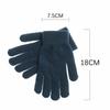 Plush Lining Ribbed Knitted Gloves Thicken Women Men Mittens Full Fingered Gloves  Cold Weather