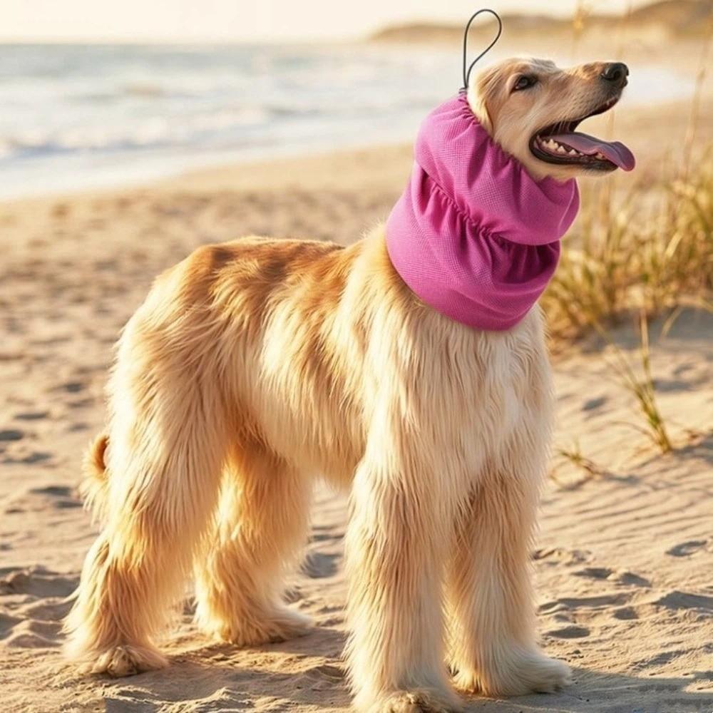 Quick Dry Pet Dog Earmuffs Elastic Mesh Dog Ear Cover Comfortable Pet Neck Gaiter  Dog Walking