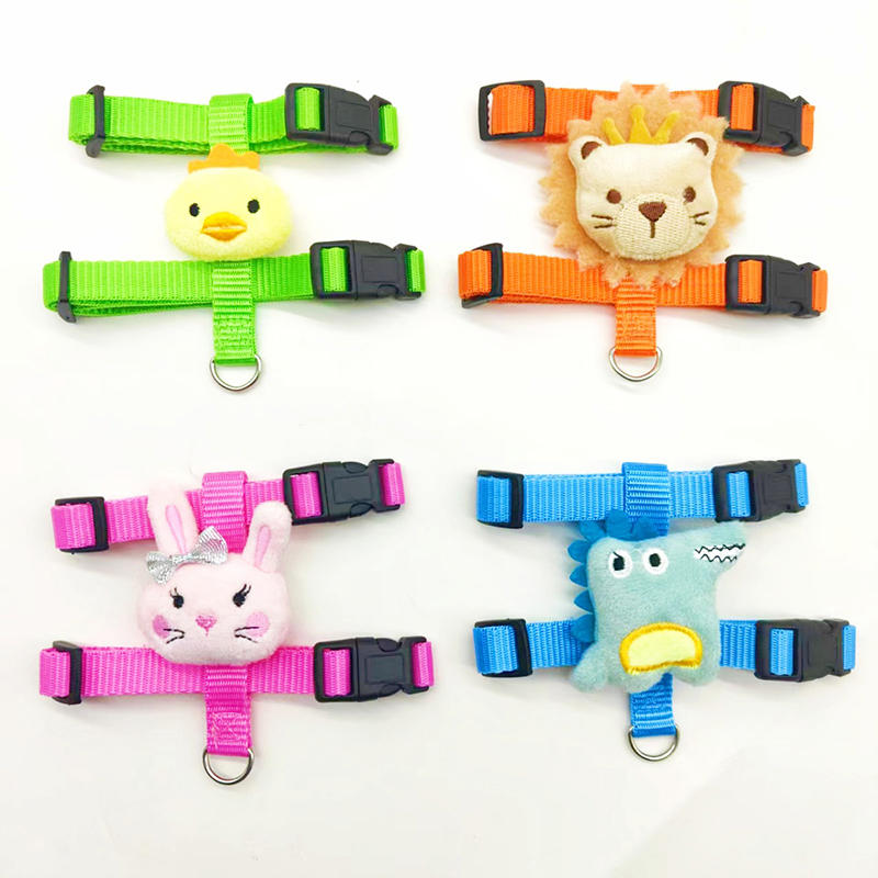 Cute Pet Dog Walking Supplies Towing Rope Chest Strap Collar Adjustable Cat Harness Small Medium Pets' Accessories Small Animals