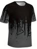 Paint Splash Print Men's Graphic Design Crew Neck T-shirt Casual Comfy Tees Men's Clothing Tops For Daily Gym Workout Running