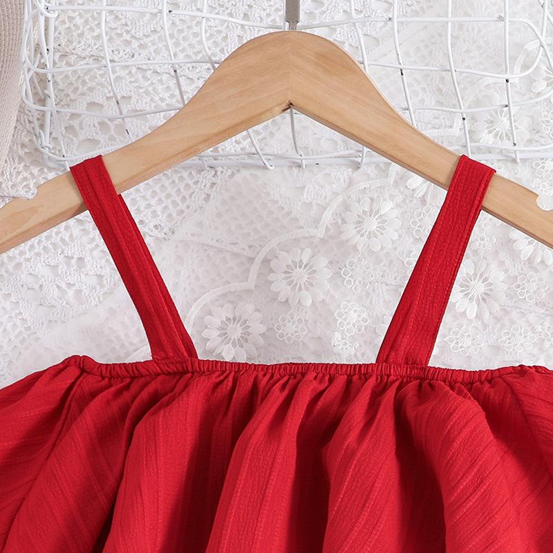 10-12 Year Old Girls Set New Sling One Shoulder Top Pants Set