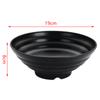 Estilo moderno e durabilidade, tigela listrada preta pura, grande calibre e capacidade, tigela de ramen resistente a altas temperaturas