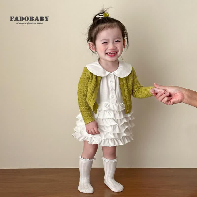 FADOBABY Baby Girls' Summer Princess Doll Collar Vest Dress