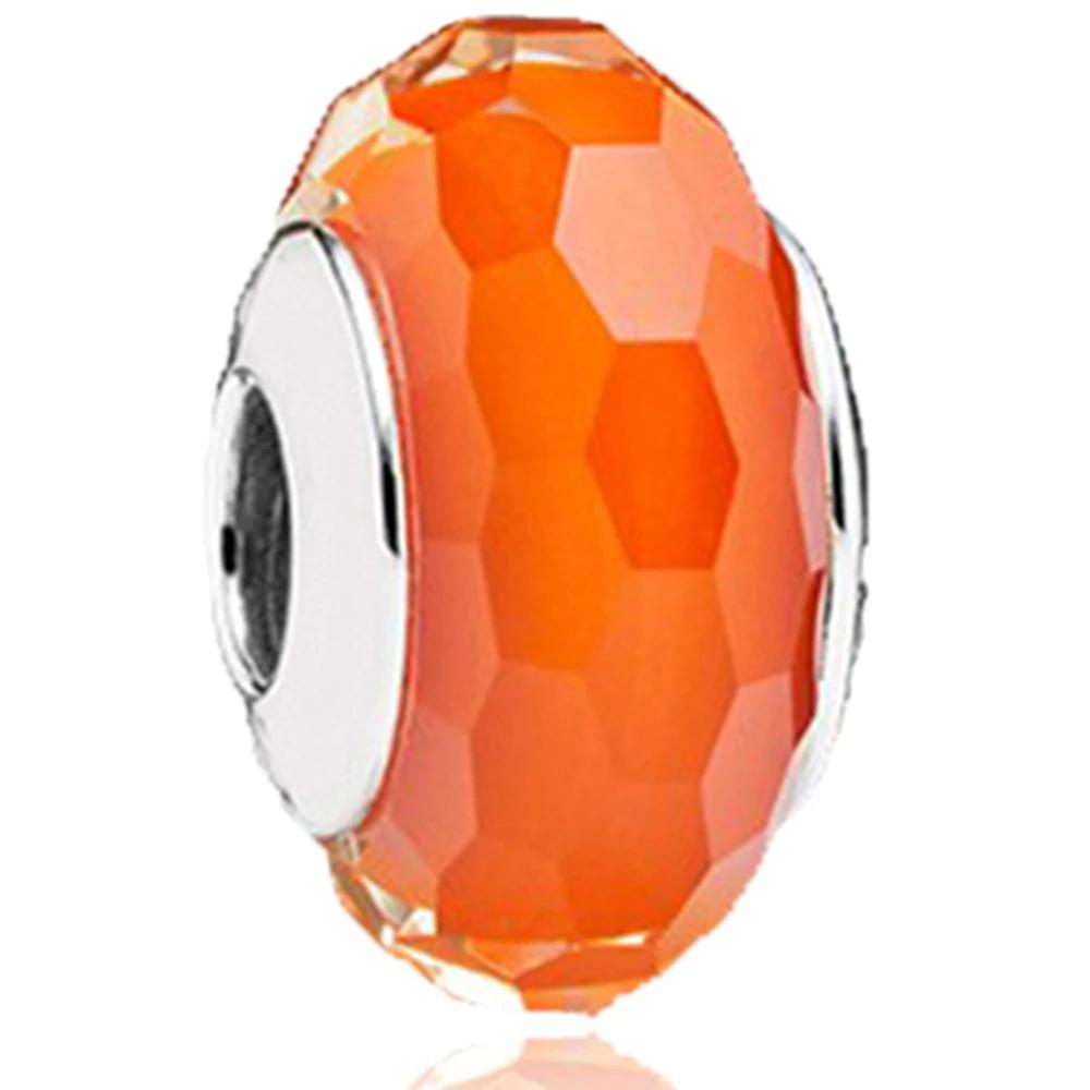 New Original Copper Murano Glass Flower And Leaf Cosmic Rainbow Charm Beads For Bracelet Diy Women Jewelry Gift