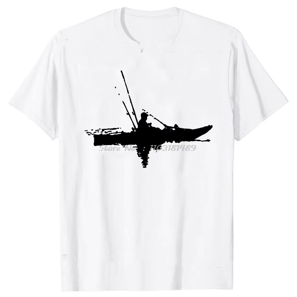 Kayaking Lover My Heartbeat Is A Kayak Vintage Color T Shirt for Men New Tops Tees  Male T Shirt Simple Style Short Sleeve