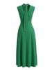 Women's Elegant Waist-Tie Solid Color Slim Dress