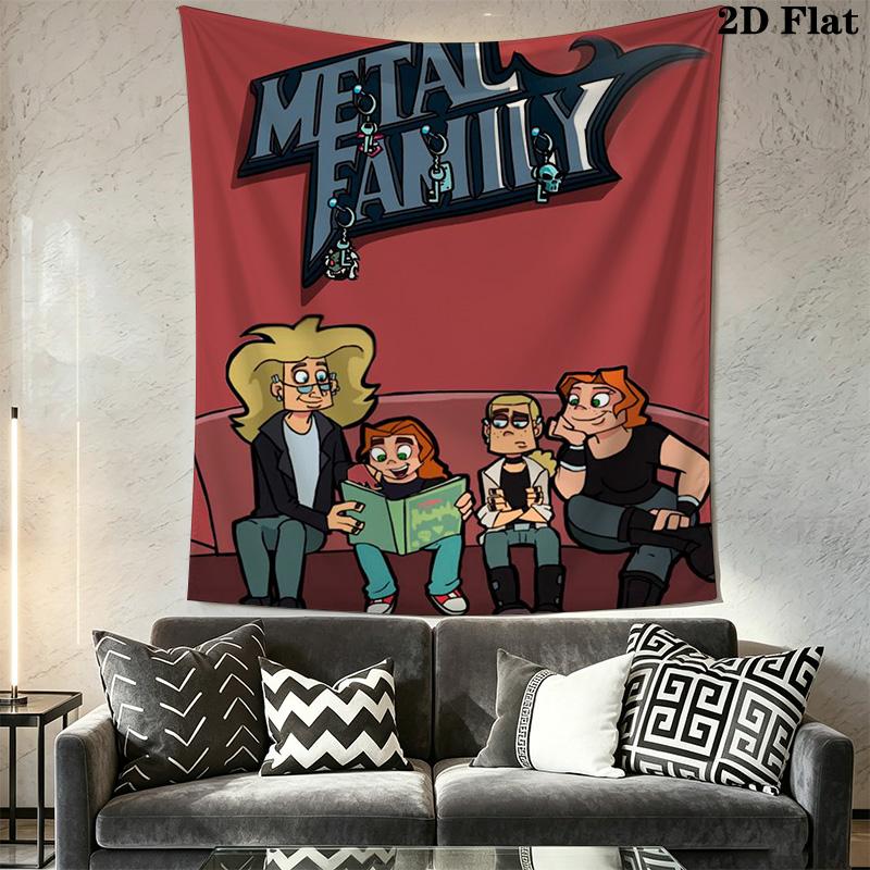 Metal Family Pattern Home Decor Tapestry, Wall Hanging, Decorative RV Wall Cloth.DGT0925396