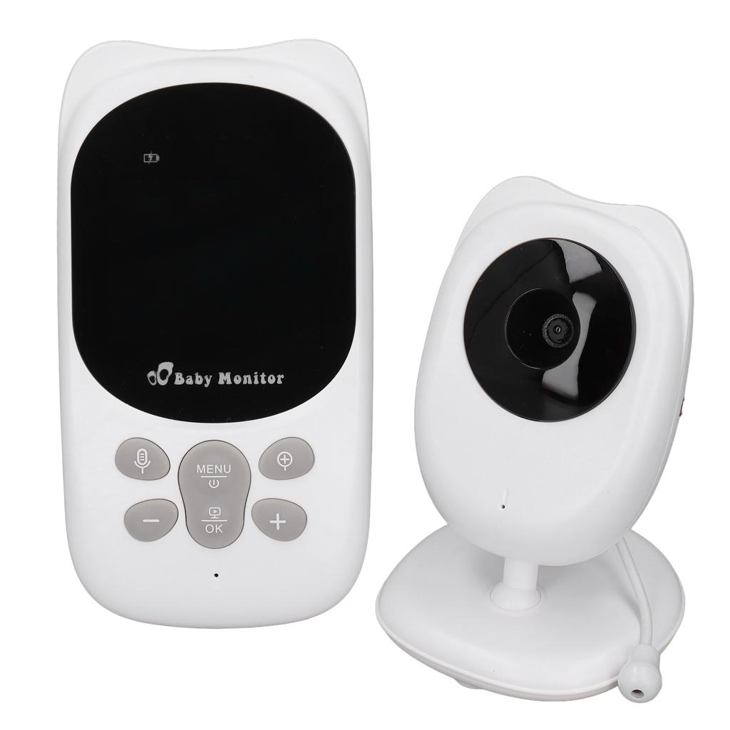 2.4in LCD Baby Monitor Wireless Dual Way Intercom Monitoring Camera Night Vision Monitor 100‑240V US Plug