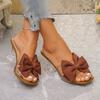 Summer Fashion 2026 Women Slip on Platform Square Toe Plus Size Shoes for Women 35-42 Non-slip High Heel Sandals Women Slippers