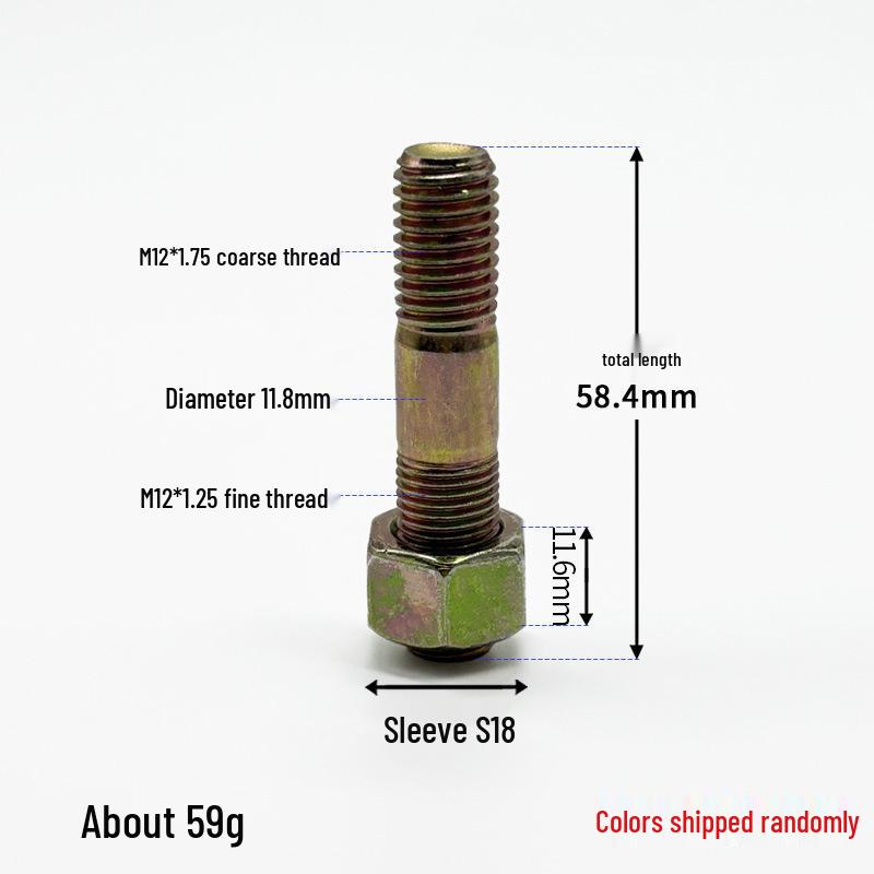 High-Strength 12mm Thick Double-Ended Rear Axle Hex Bolts