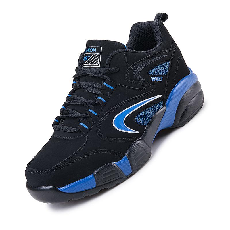 

Sports Shoes Men s Spring Non-slip Wear-resistant Running Shoes Lightweight Soft-soled Casual Shoes Leather Waterproof Travel Shoes Trendy Shoes 35 синій