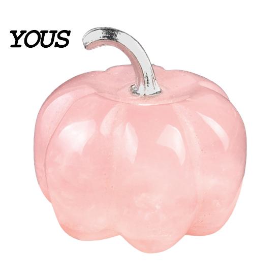 Transparent Crystal Pumpkin Charms Natural Carved Charm, Mini Gemstone Pendant Desktop Autumn Table Centerpieces for Jewelry DIY Making, Halloween