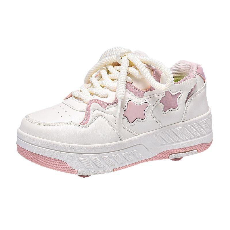 Children's runaway shoes direct four-wheel pulley shoes single-wheel deformation shoes students new wheels shoes