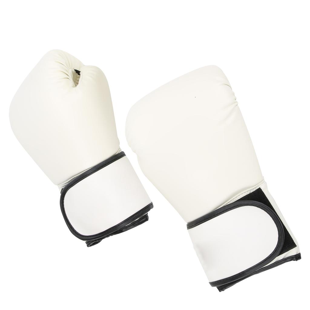 Adult Breathable Boxing Gloves Punching Bag Kickboxing MMA Training Gloves White