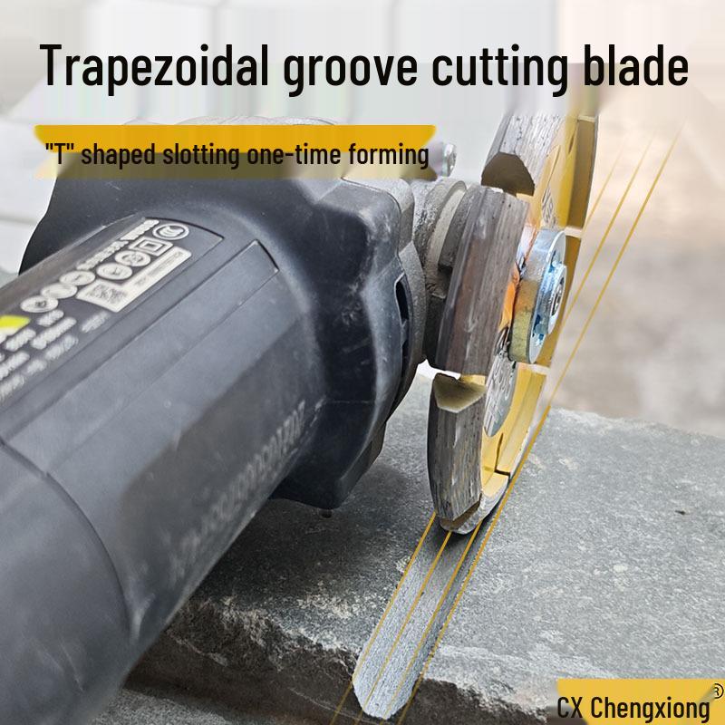 100x Disc Diamantat - În Formă de T, Canelură V, Disc pentru Tăiere Uscată pentru Marmură & Piatră