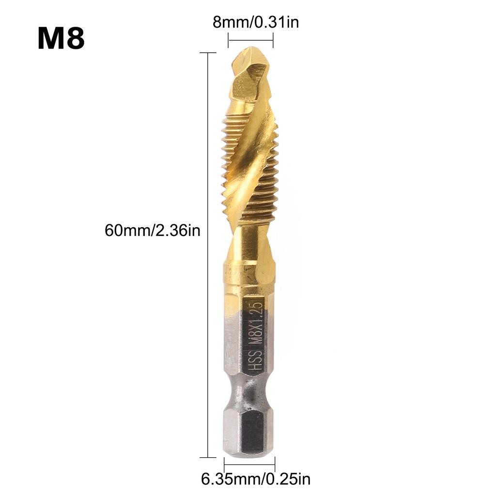 Hex Shank Metric Tap Hole Tapping Chamfering In Titanium