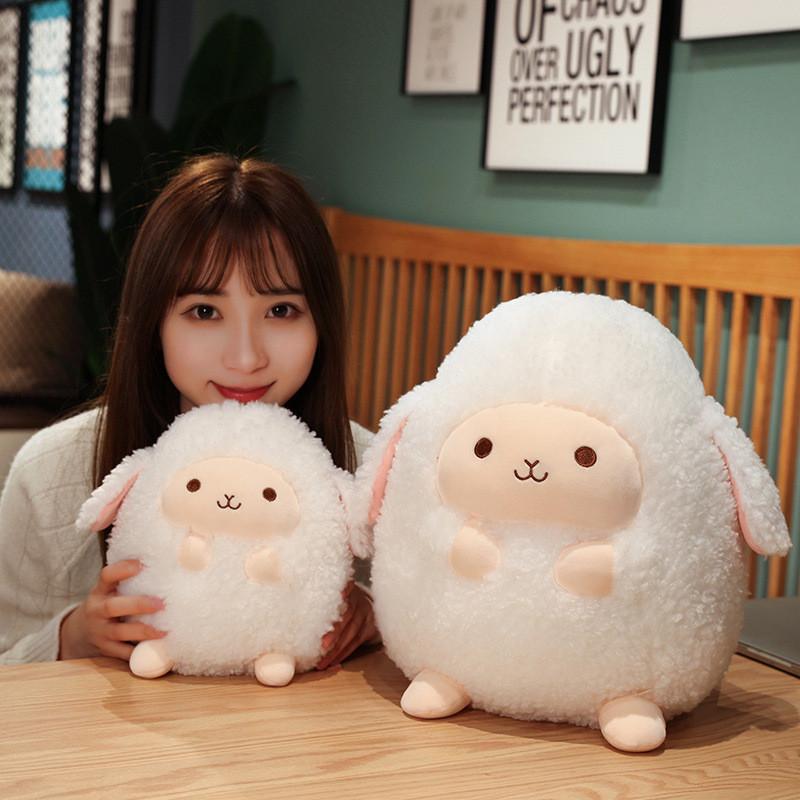 Plush Cuddly Sheep Toy Chubby Round Doll Girls Bedroom Bedtime Gift Children
