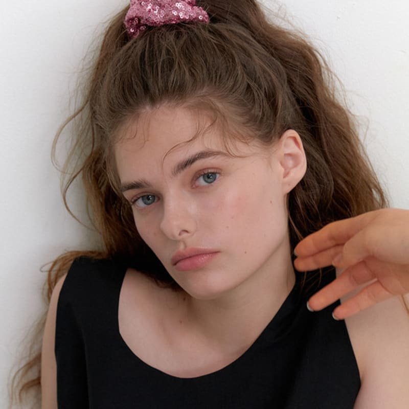 

OVLA мини-скранч с пайетками_розовый HS020 pink