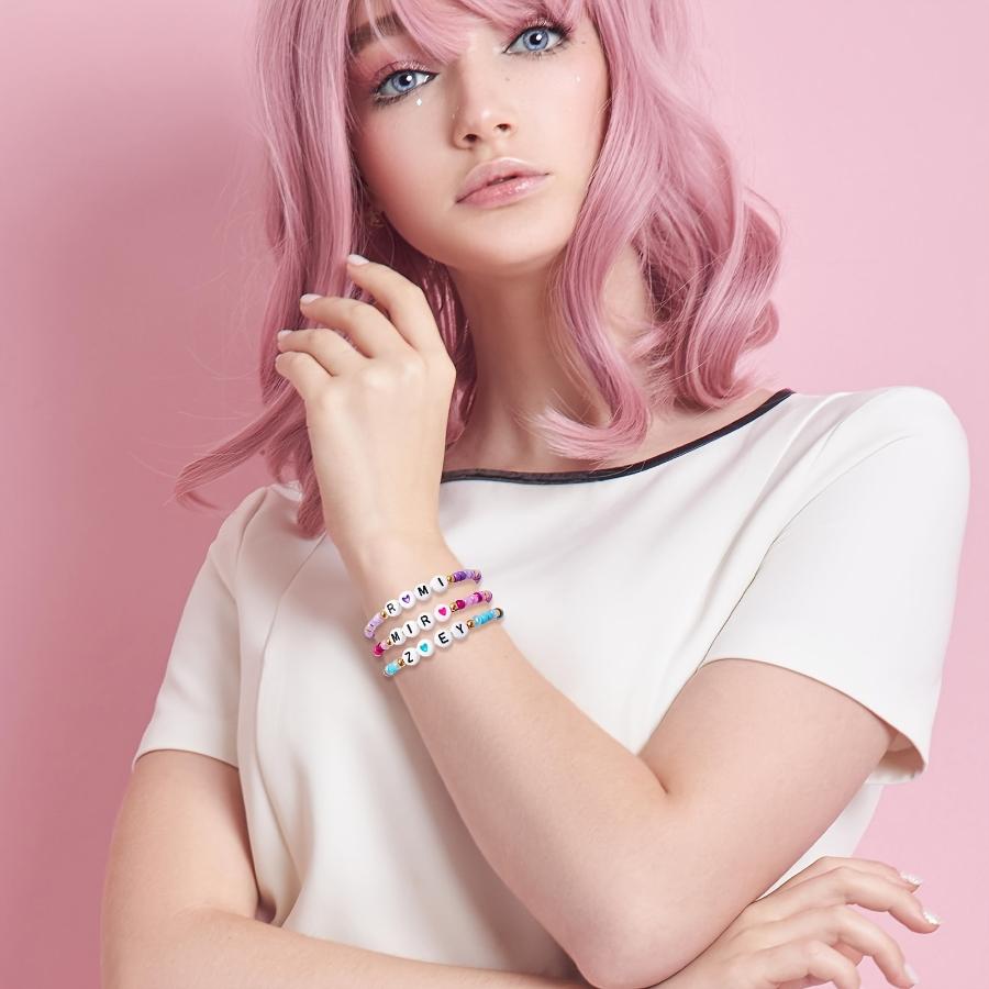 3pcs K-pop Bracelets | Fashion Mixed Color Acrylic Friendship Bracelets for Besties, Concert & Theme Party Accessories