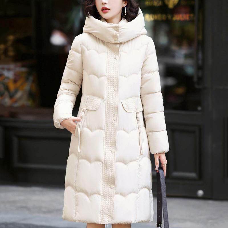 Fashion Woman Parkas Winter Long Coats Hooded Thick Warm Overcoat Women's Jackets