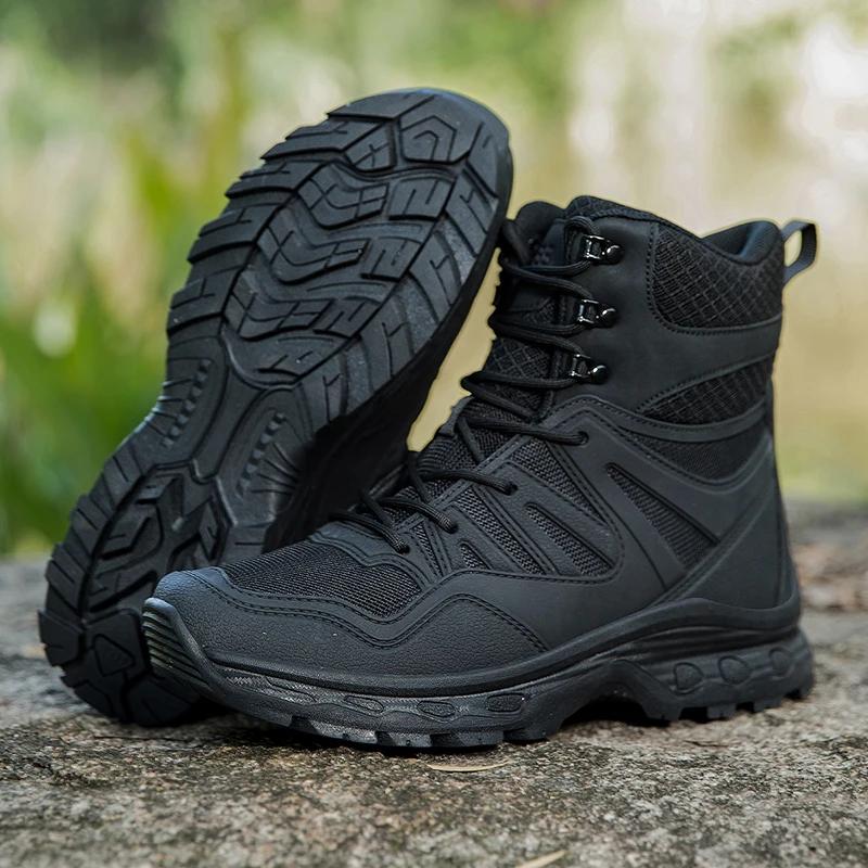 New Trendy Camouflage Hiking Boots for Men Platform Waterproof Trekking Boots Non-slip Outdoor Boots Men Big Size 47