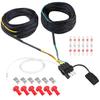 Aufind 30FT 4 Pin 5 Wire Trailer Wiring Harness Kit,18AWG Pure Copper Wires With Tinned Ends To Prevent Corrosion, For Connection Of Tail/Brake