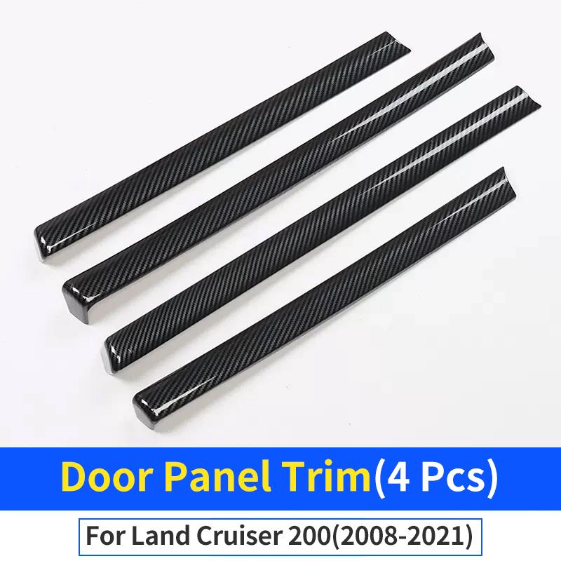 Per Land Cruiser 200 LC200 2008-2021 Accessori Design Interni Aggiornamento Pannello Maniglia Porta Auto Decorativo Texture Fibra di Carbonio