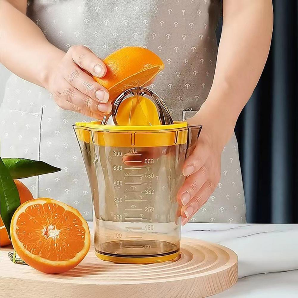 Hand Press Orange Squeezer Lemon Citrus Squeezer Portable Hand Press Fruit Juicer with Scale for Citrus Kitchen Accessories